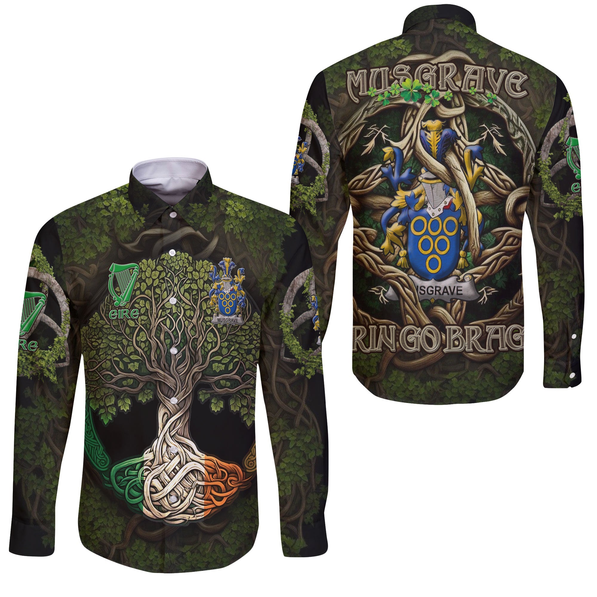 Musgrave Long Sleeve Button Shirts Ireland Is My Root Style