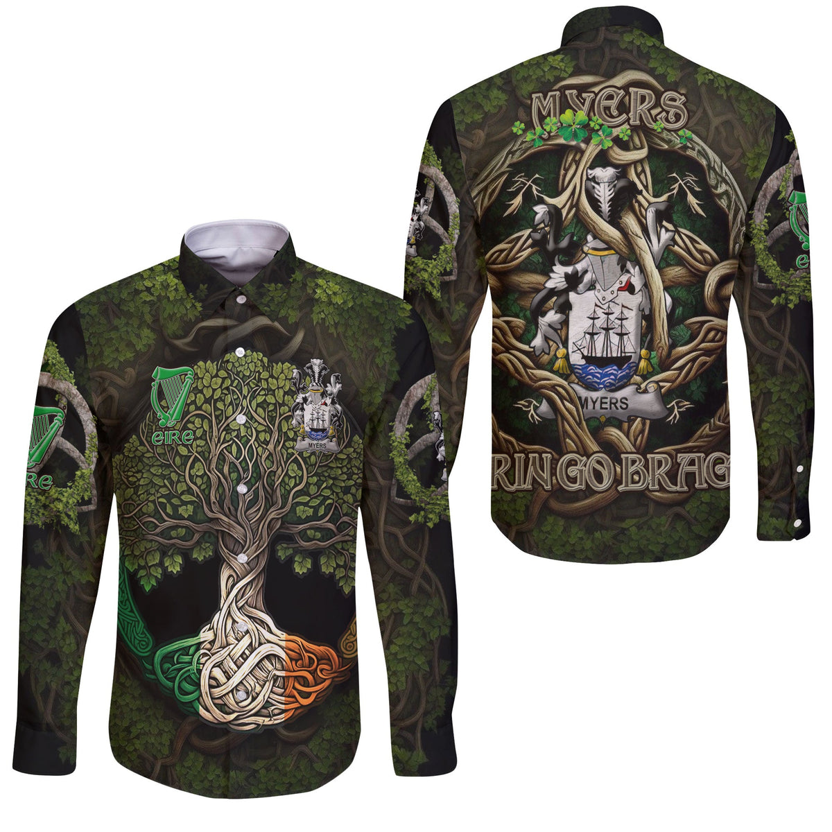 Myers Long Sleeve Button Shirts Ireland Is My Root Style