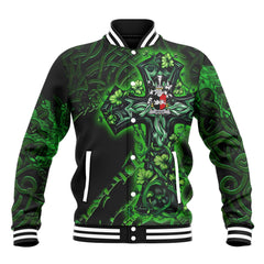 Neale Baseball Jackets Celtic Cross And Dragon Style