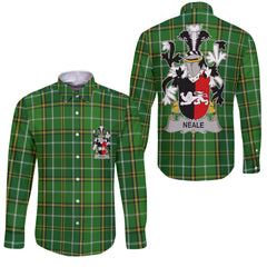 Neale Long Sleeve Button Shirts Crest And National Plaid Style