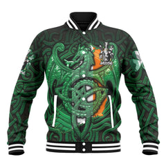 Neilan or O Neylan Baseball Jackets The Green Dragon Of Ireland Style