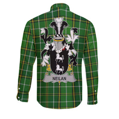 Neilan or O Neylan Long Sleeve Button Shirts Crest And National Plaid Style