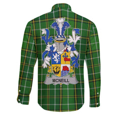 Neill or McNeill Long Sleeve Button Shirts Crest And National Plaid Style