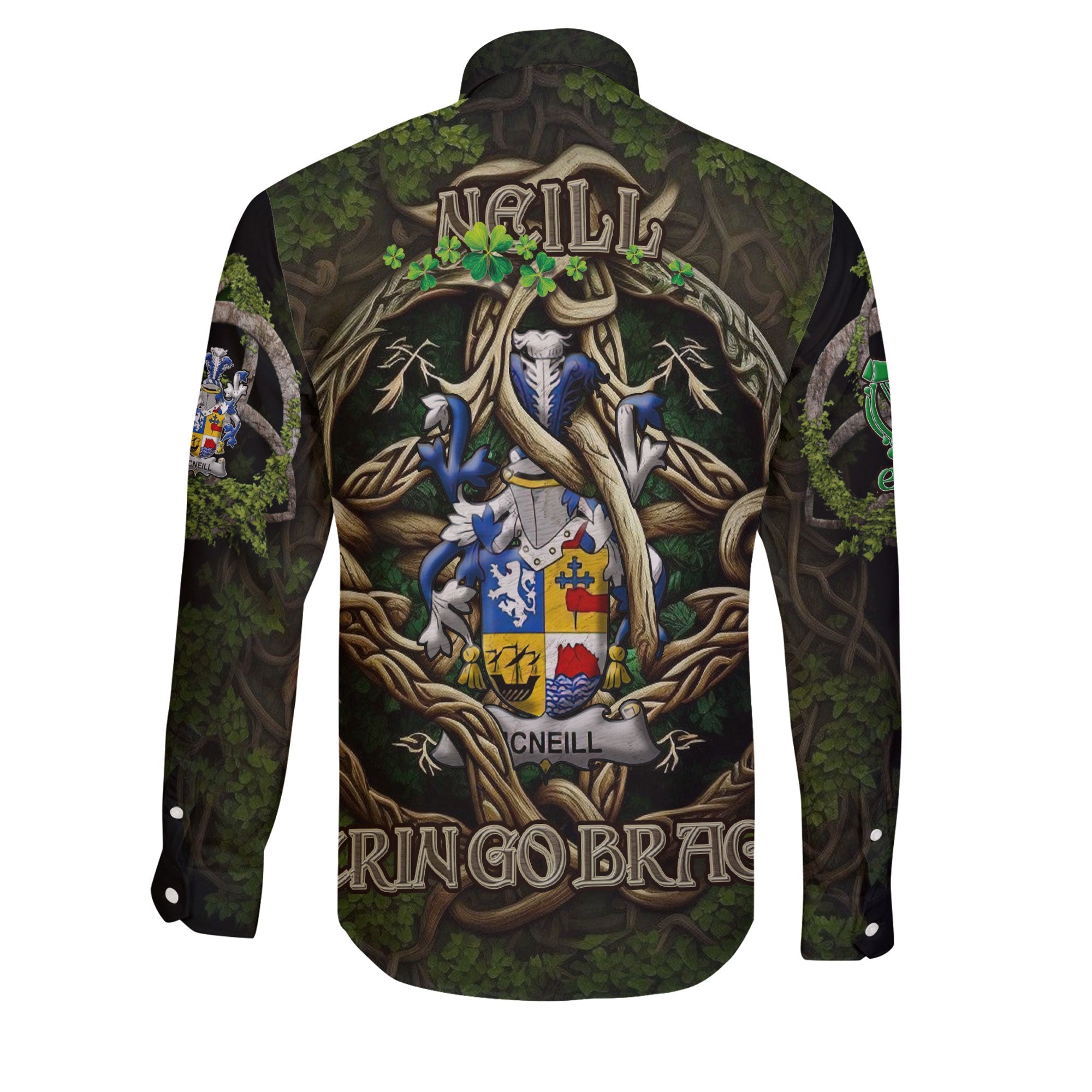 Neill or McNeill Long Sleeve Button Shirts Ireland Is My Root Style