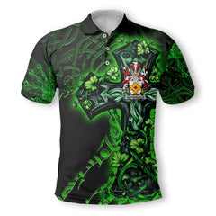 Netterville or Netterfield Polo Shirts Celtic Cross And Dragon Style