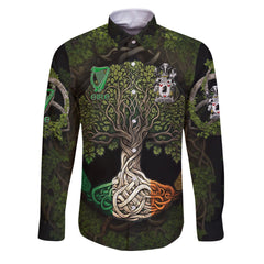 Newcomen or Newcombe Long Sleeve Button Shirts Ireland Is My Root Style