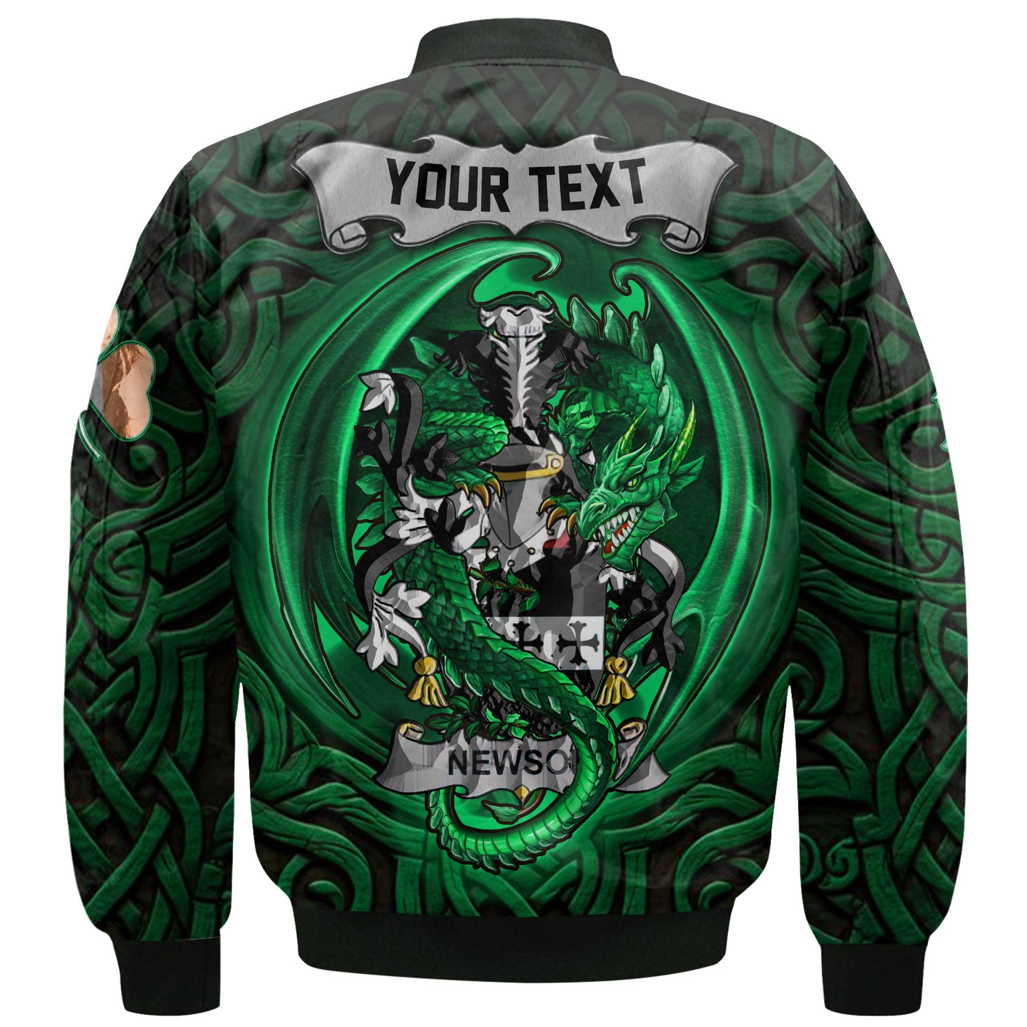 Newsom or Newsam Bomber Jackets The Green Dragon Of Ireland Style