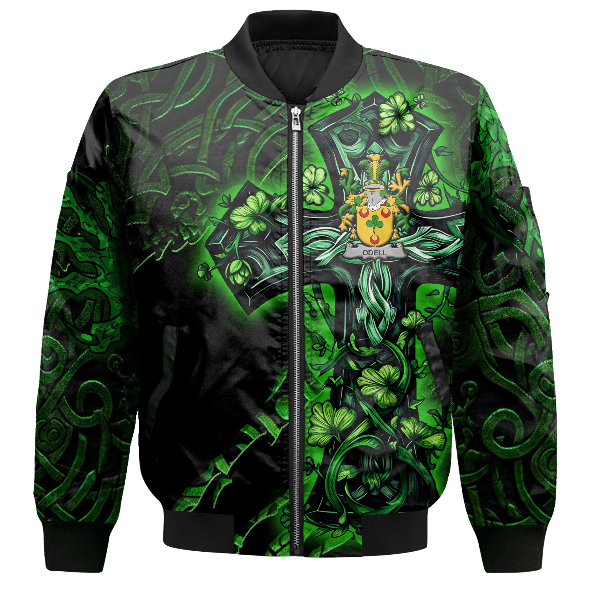 Odell Bomber Jackets Celtic Cross And Dragon Style