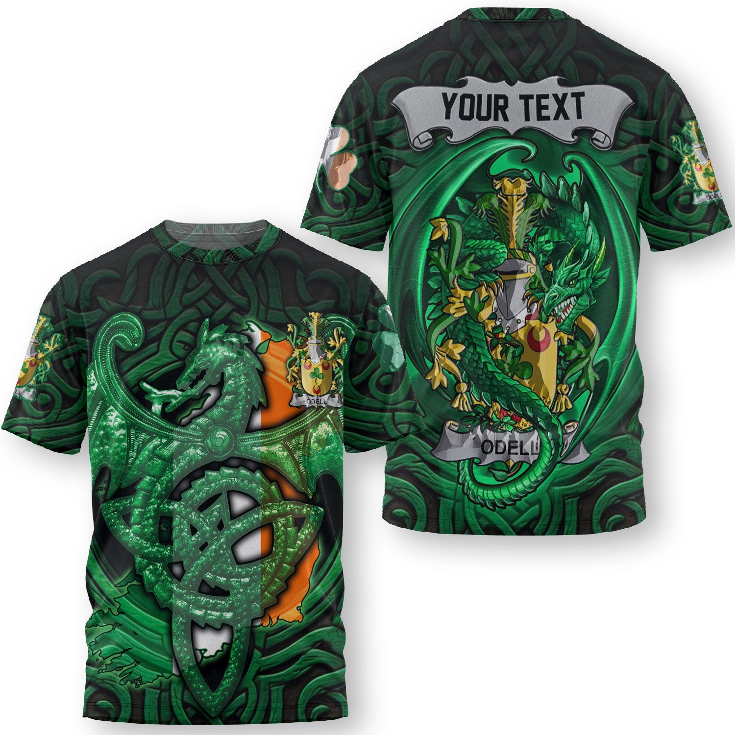 Nunn T-Shirts The Green Dragon Of Ireland Style