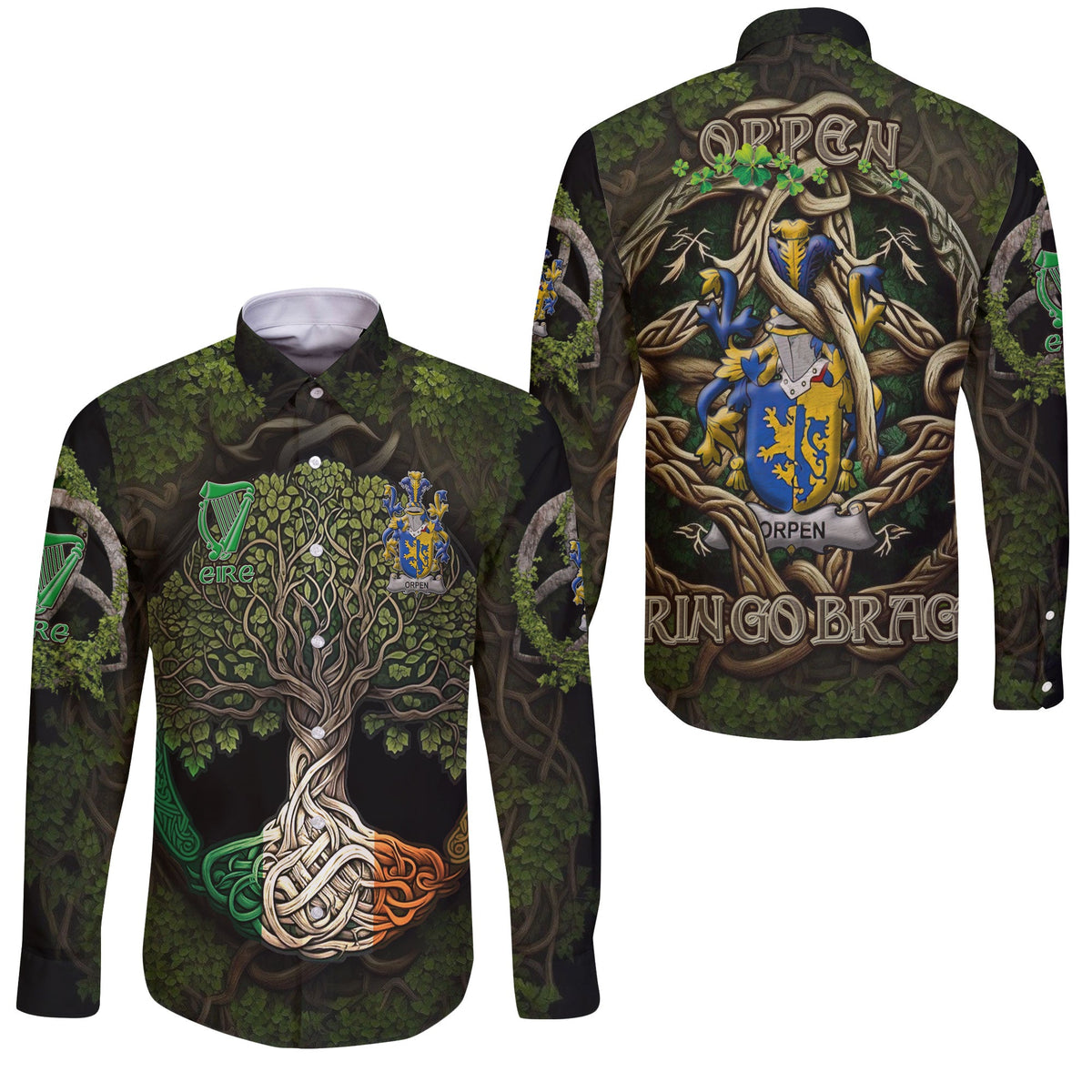 Orpen Long Sleeve Button Shirts Ireland Is My Root Style