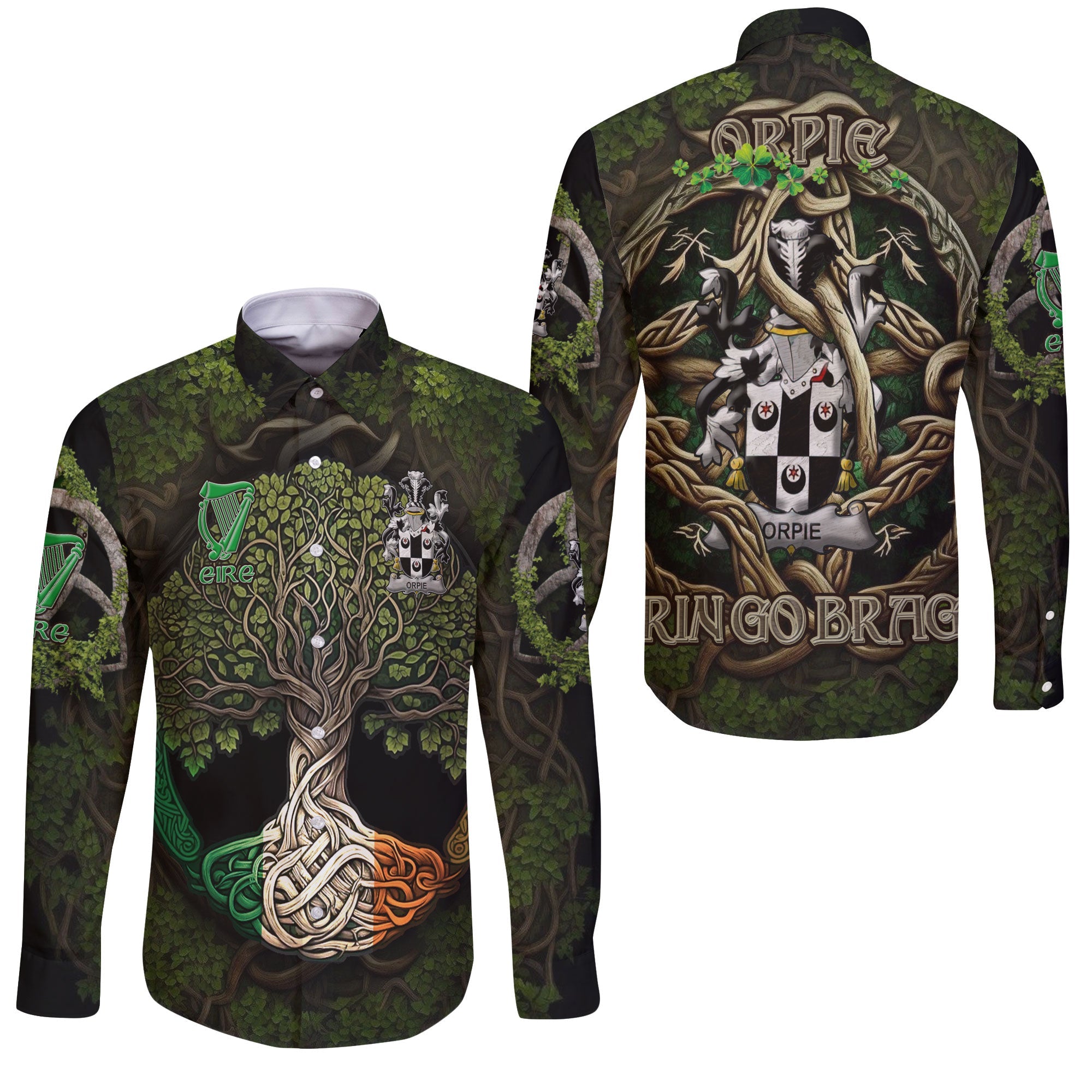 Orpie Long Sleeve Button Shirts Ireland Is My Root Style