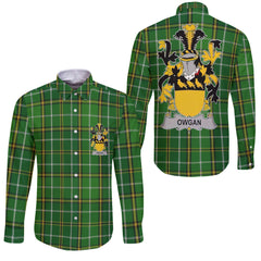 Owgan Long Sleeve Button Shirts Crest And National Plaid Style