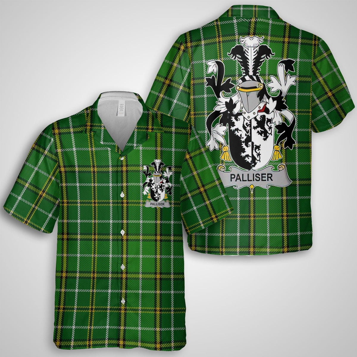 Palliser Hawaiian Shirts Crest And National Plaid Style