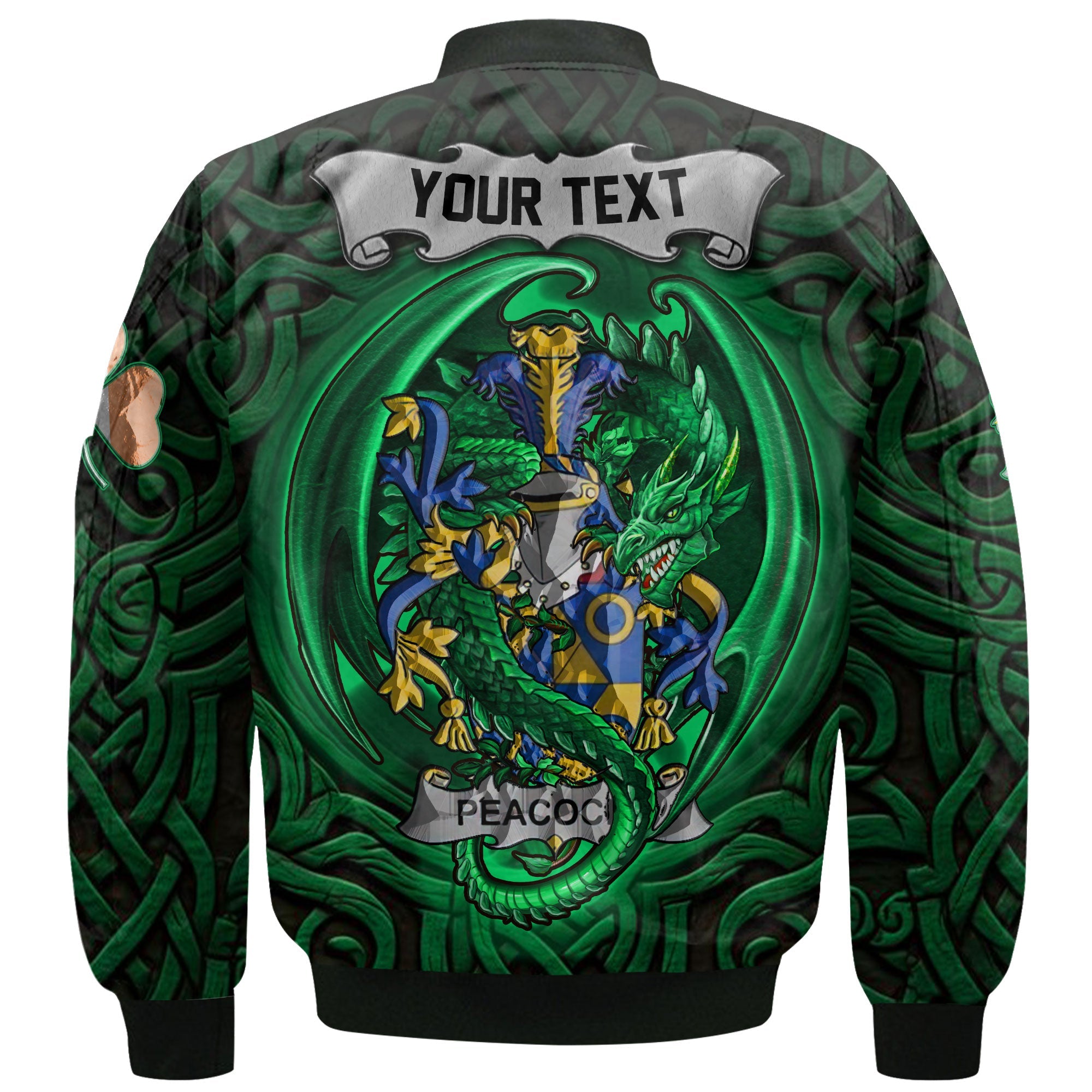 Peacocke Bomber Jackets The Green Dragon Of Ireland Style