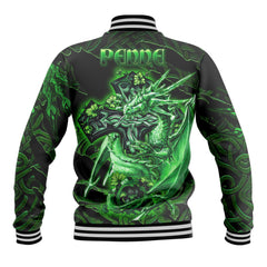 Penne or Penn Baseball Jackets Celtic Cross And Dragon Style