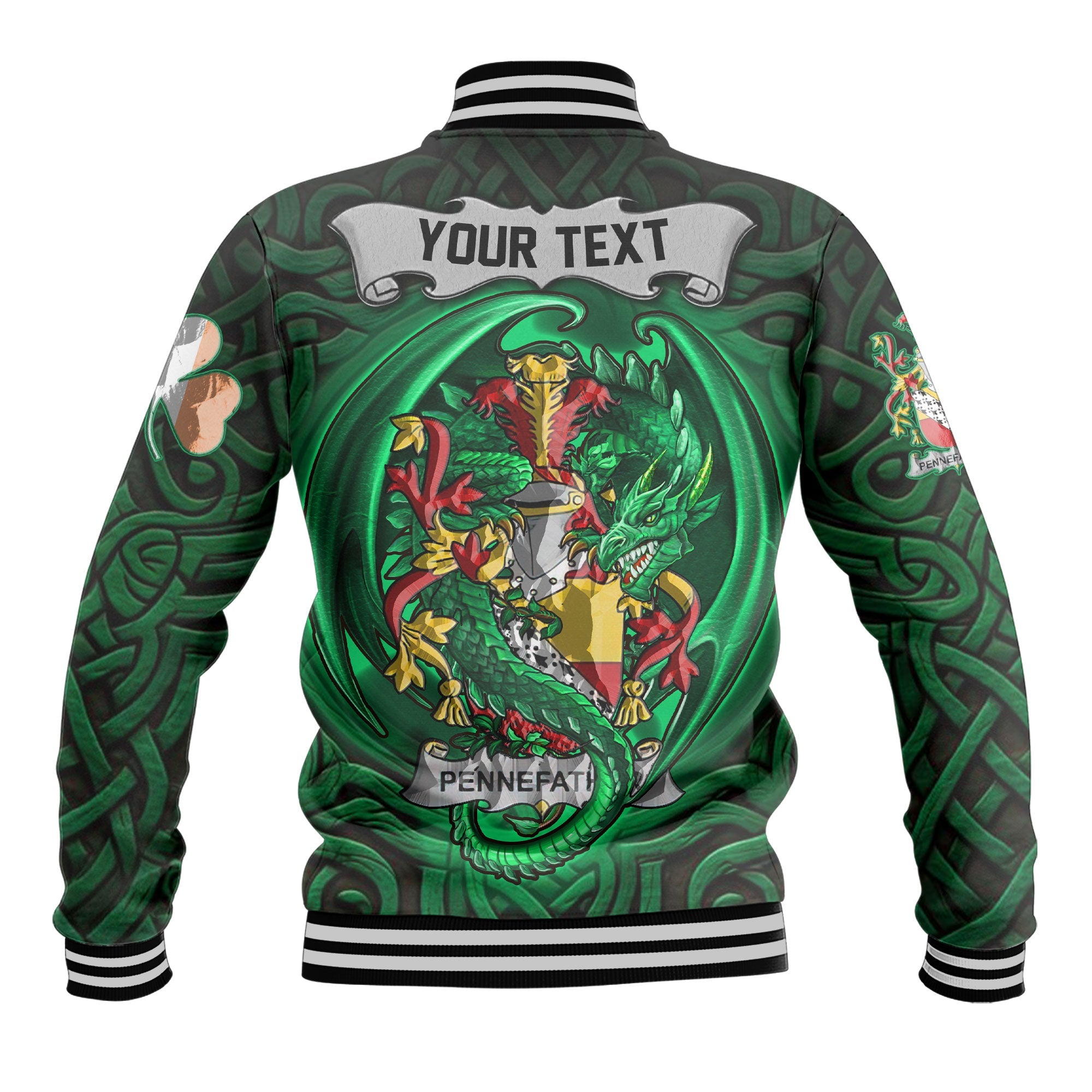 Pennefather Baseball Jackets The Green Dragon Of Ireland Style