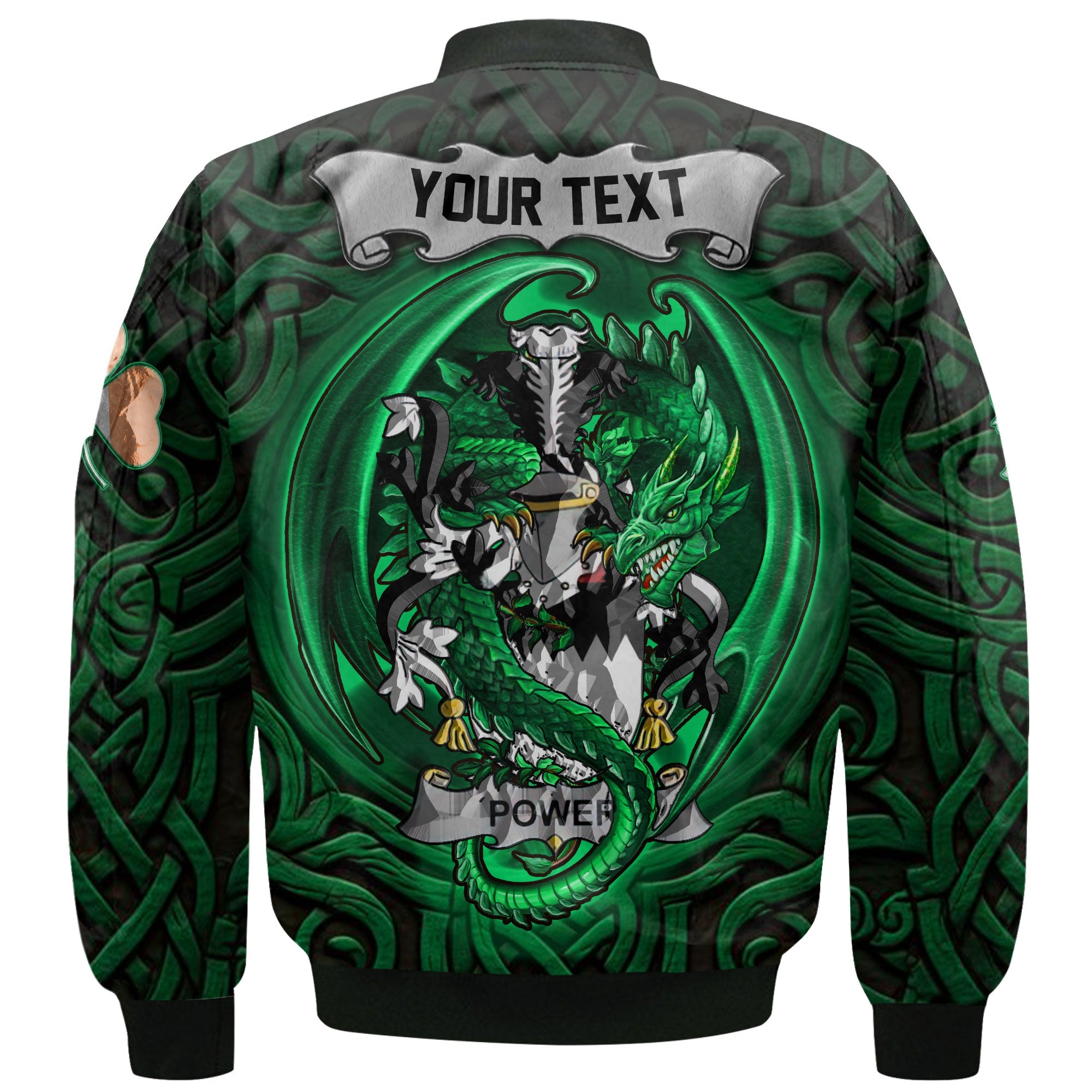 Power Bomber Jackets The Green Dragon Of Ireland Style