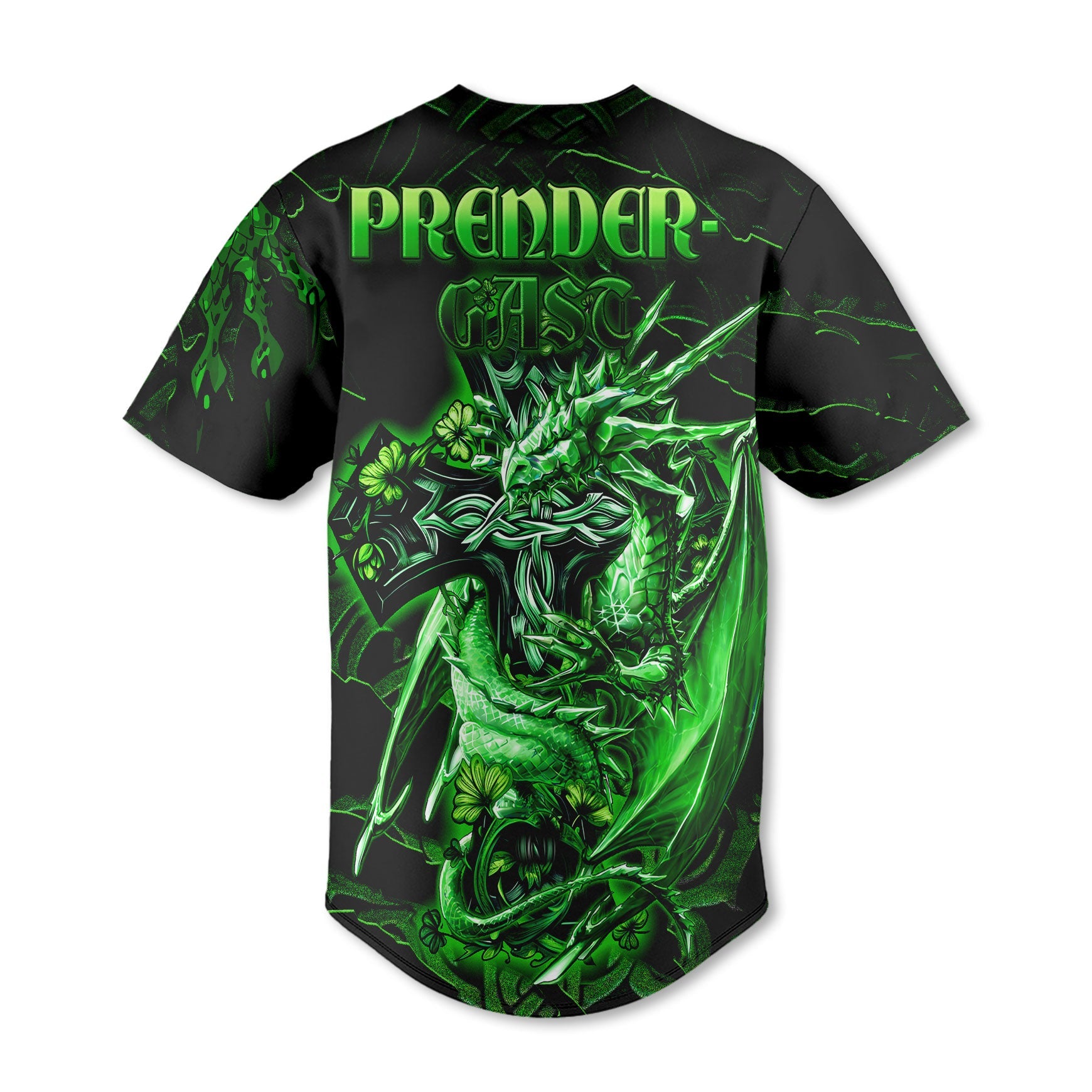 Prendergast Baseball Jerseys Celtic Cross And Dragon Style