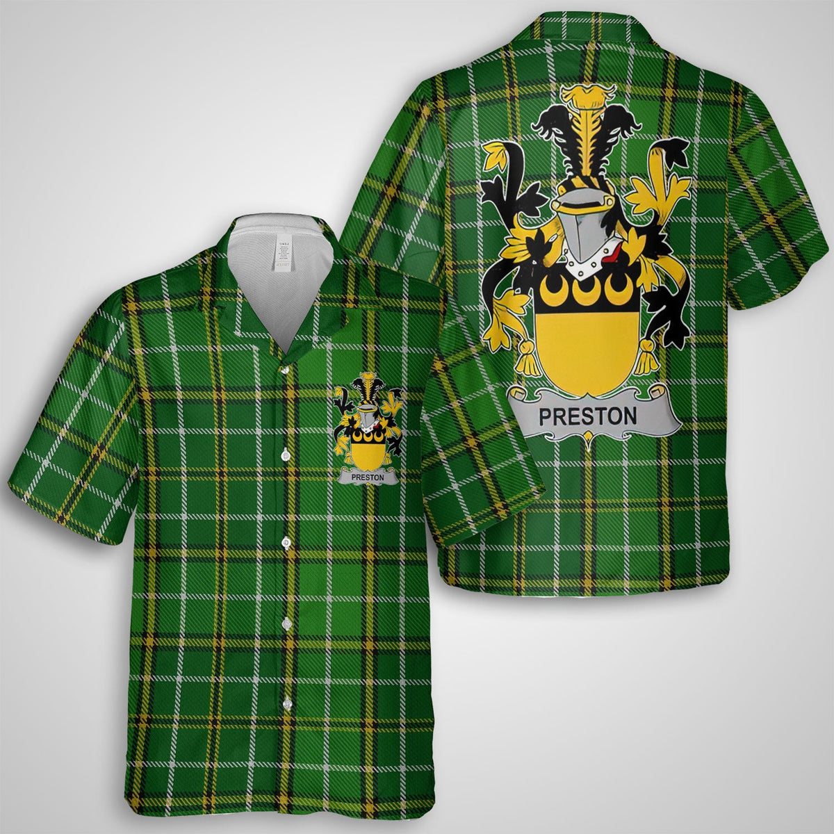 Preston Hawaiian Shirts Crest And National Plaid Style