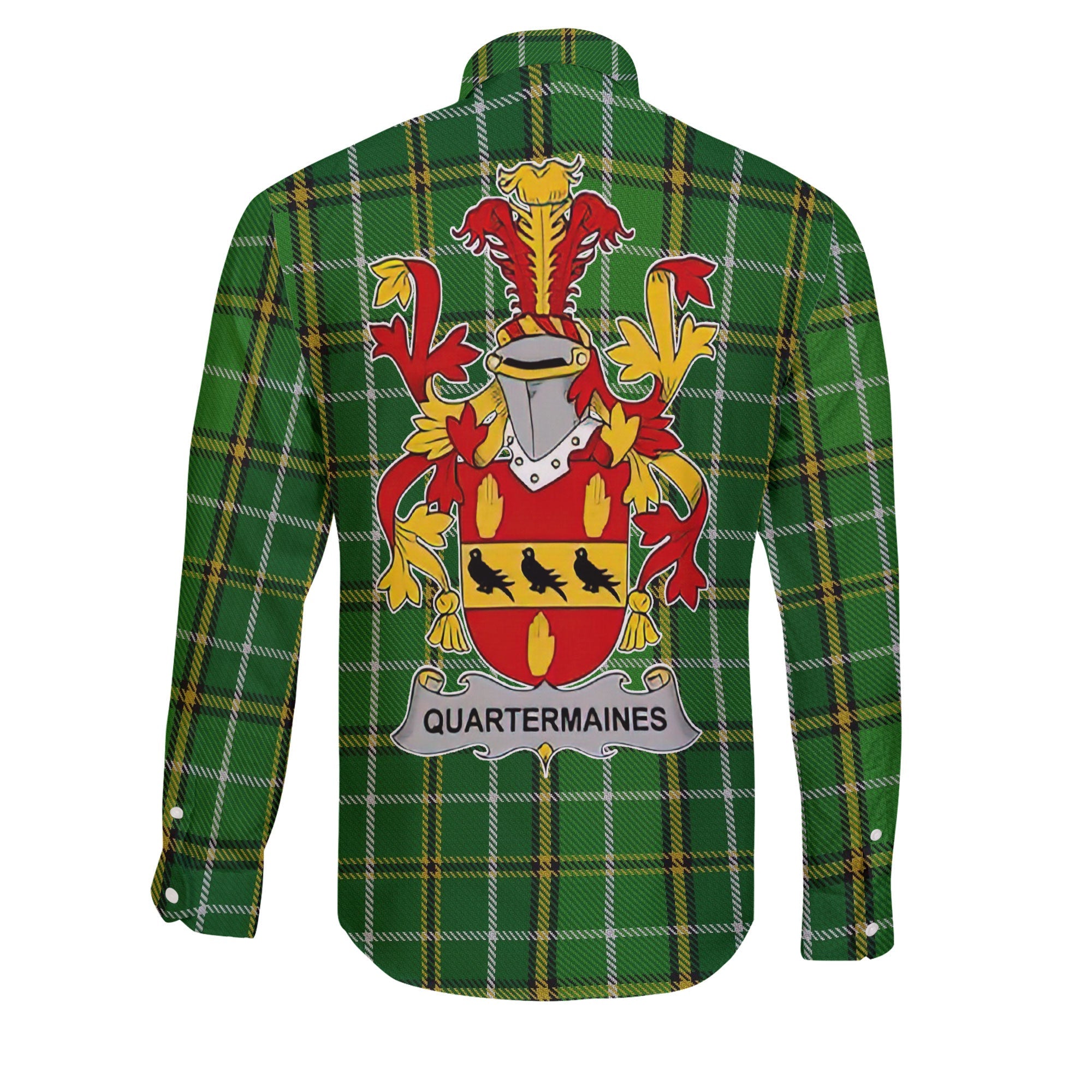 Quartermaines Long Sleeve Button Shirts Crest And National Plaid Style
