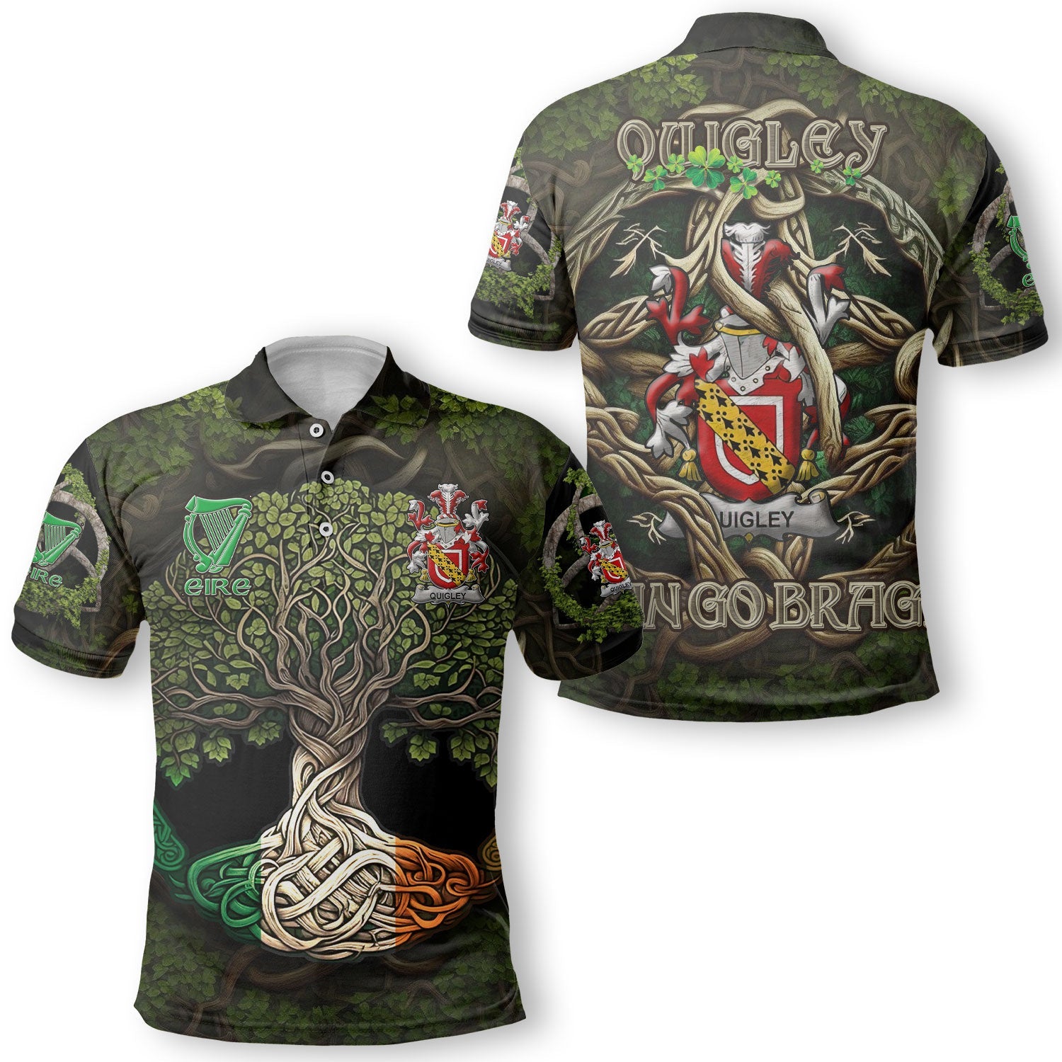 Quigley or O Quigley Polo Shirts Ireland Is My Root Style