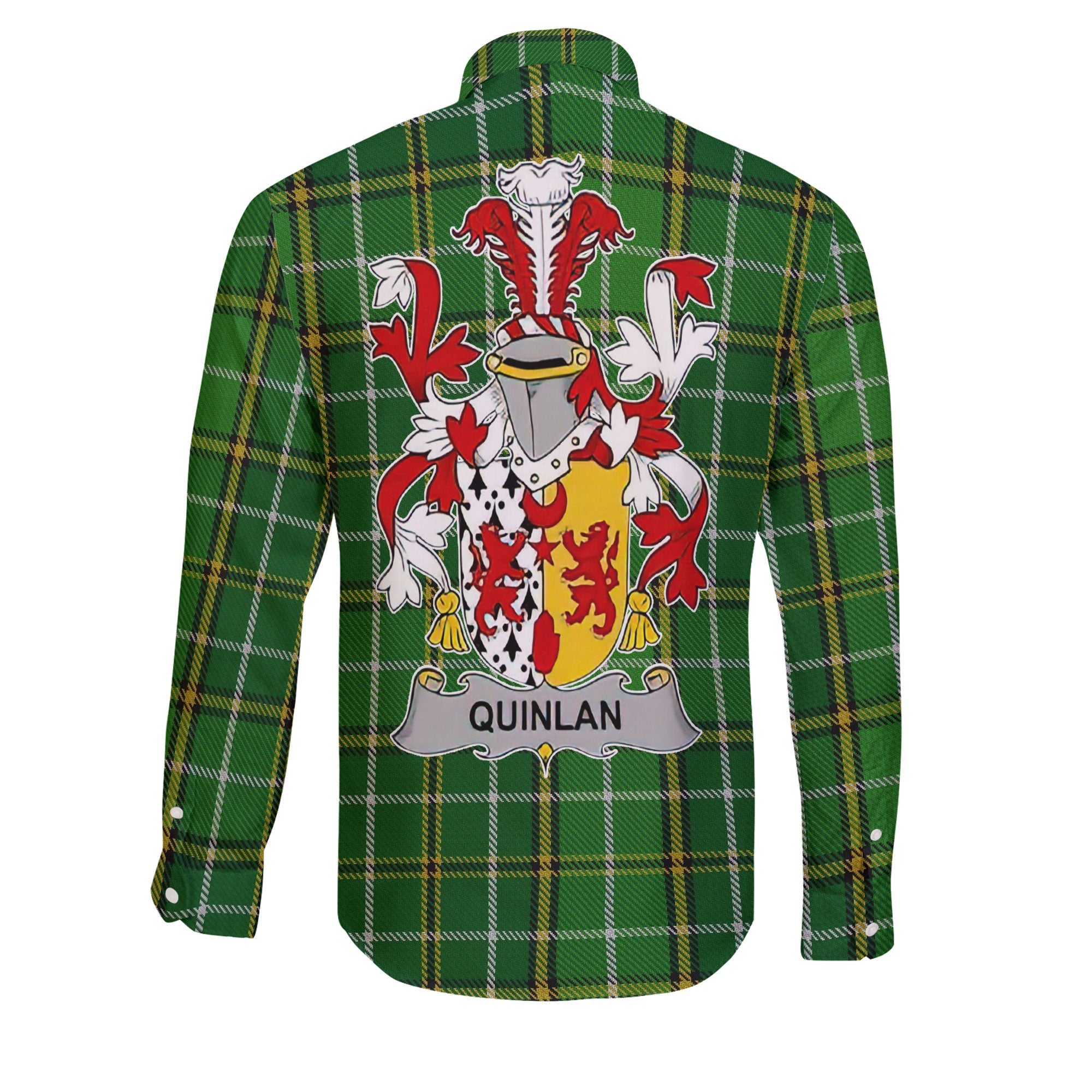 Quinlan or O Quinlevan Long Sleeve Button Shirts Crest And National Plaid Style