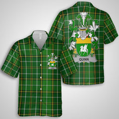 Quinn or O Quin Hawaiian Shirts Crest And National Plaid Style