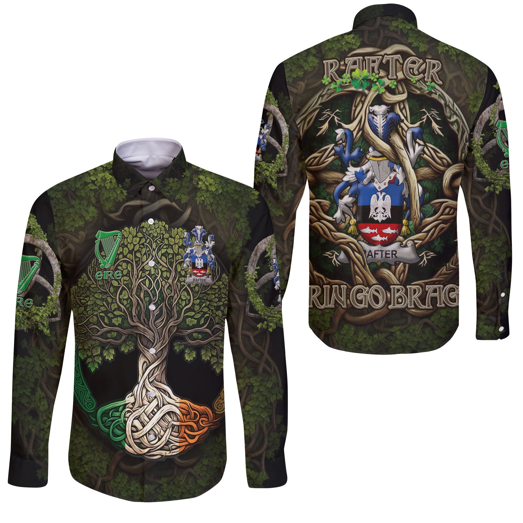 Rafter Long Sleeve Button Shirts Ireland Is My Root Style