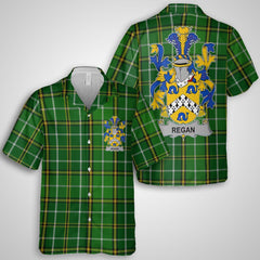 Regan or O Regan Hawaiian Shirts Crest And National Plaid Style