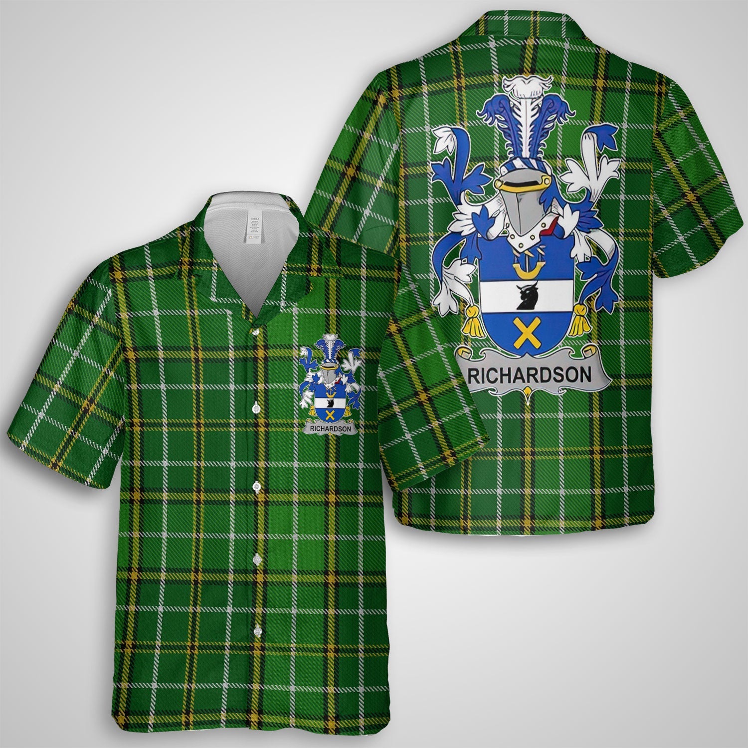 Richardson Hawaiian Shirts Crest And National Plaid Style