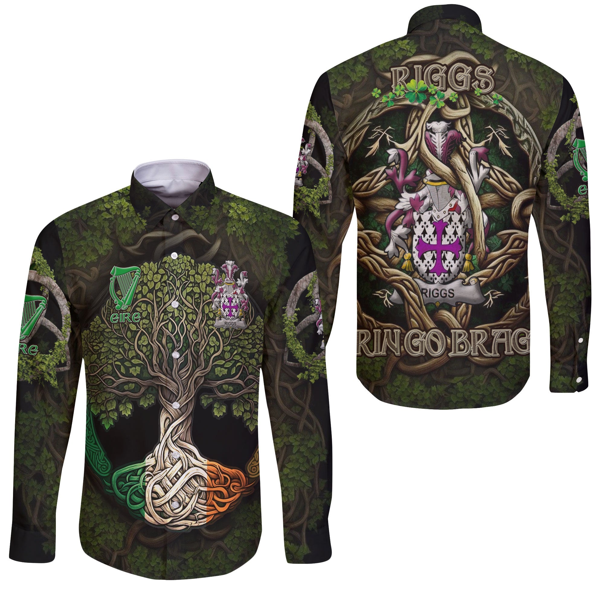 Riggs Long Sleeve Button Shirts Ireland Is My Root Style