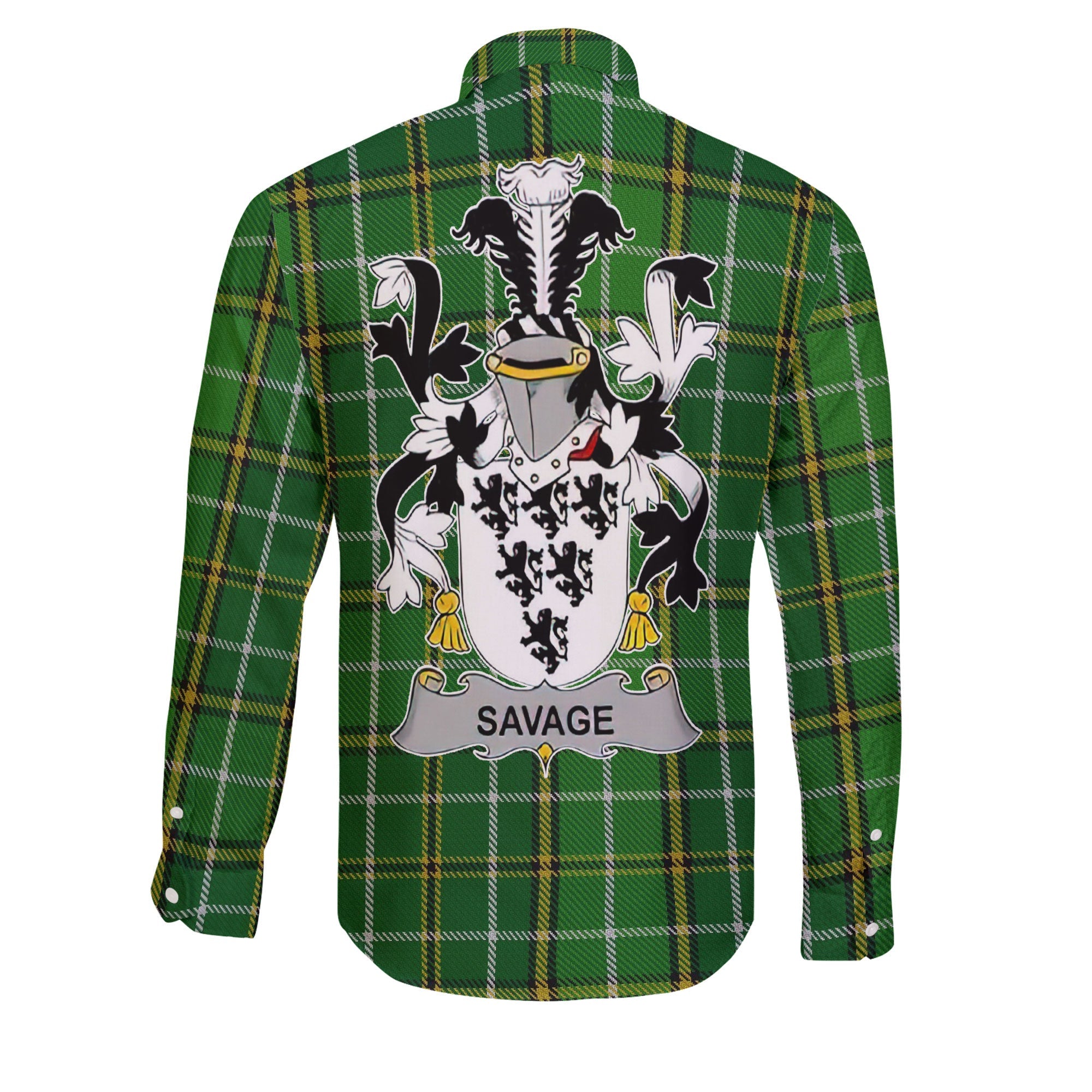 Savage Long Sleeve Button Shirts Crest And National Plaid Style