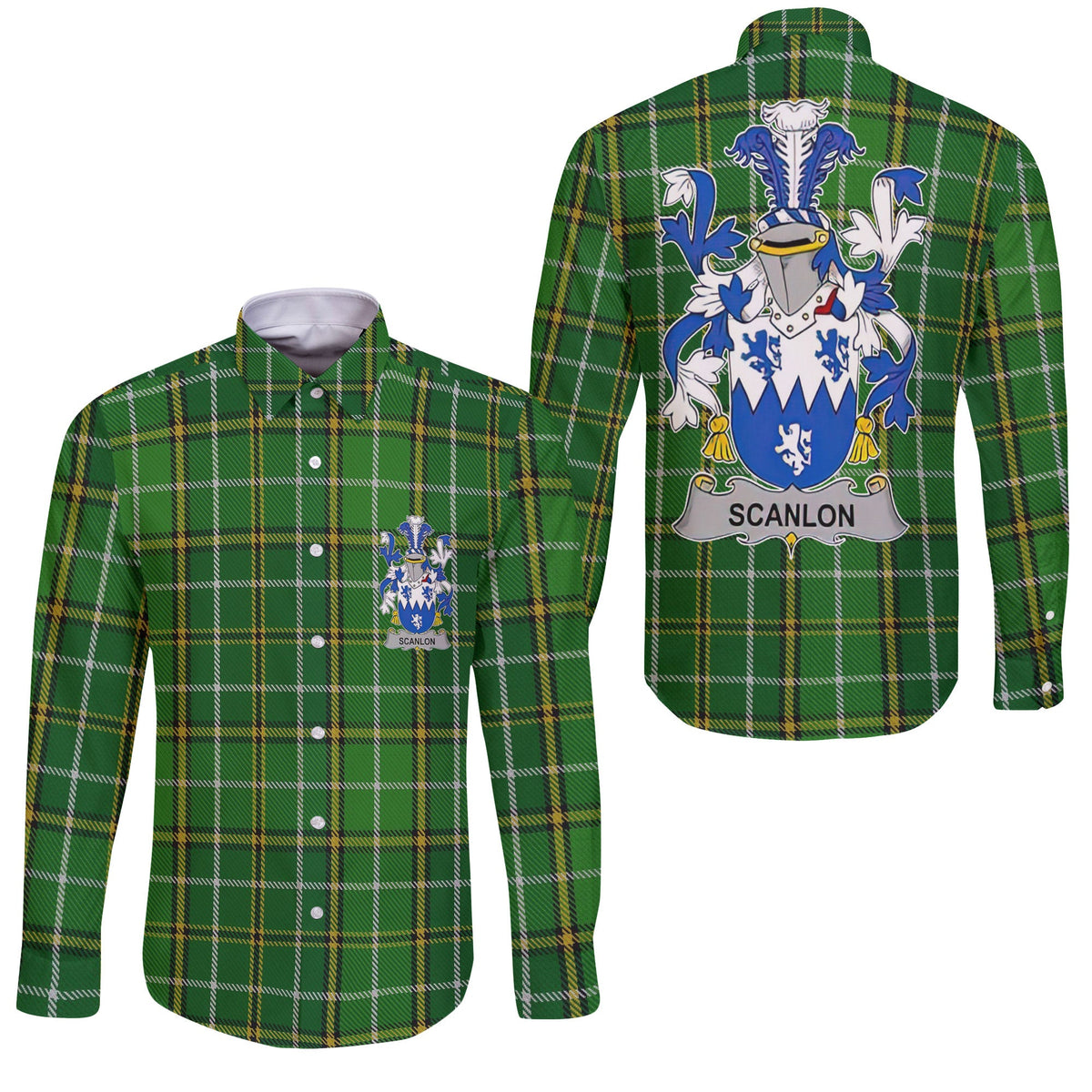 Scanlon or O Scanlan Long Sleeve Button Shirts Crest And National Plaid Style