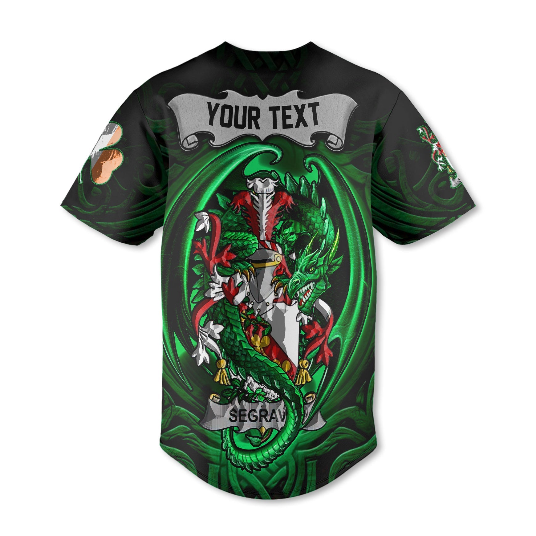 Segrave Baseball Jerseys The Green Dragon Of Ireland Style