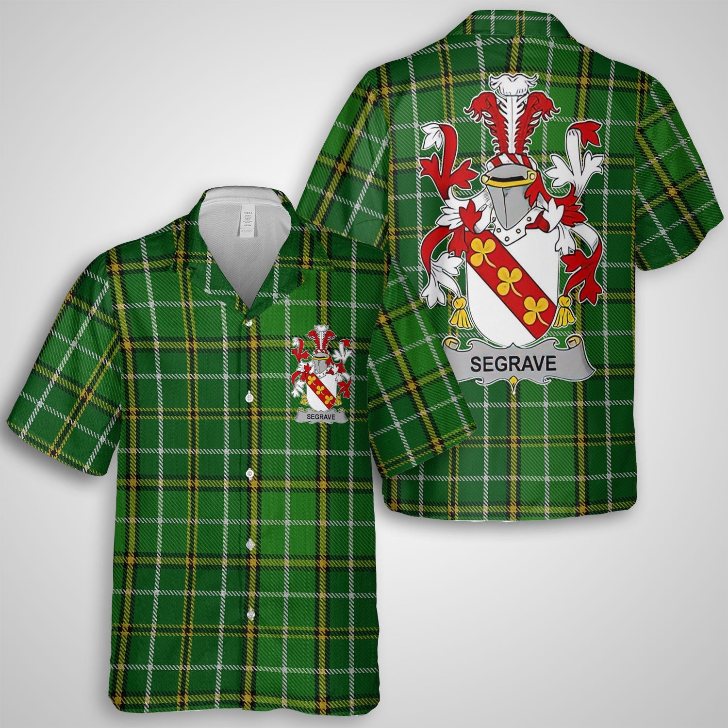 Segrave Hawaiian Shirts Crest And National Plaid Style