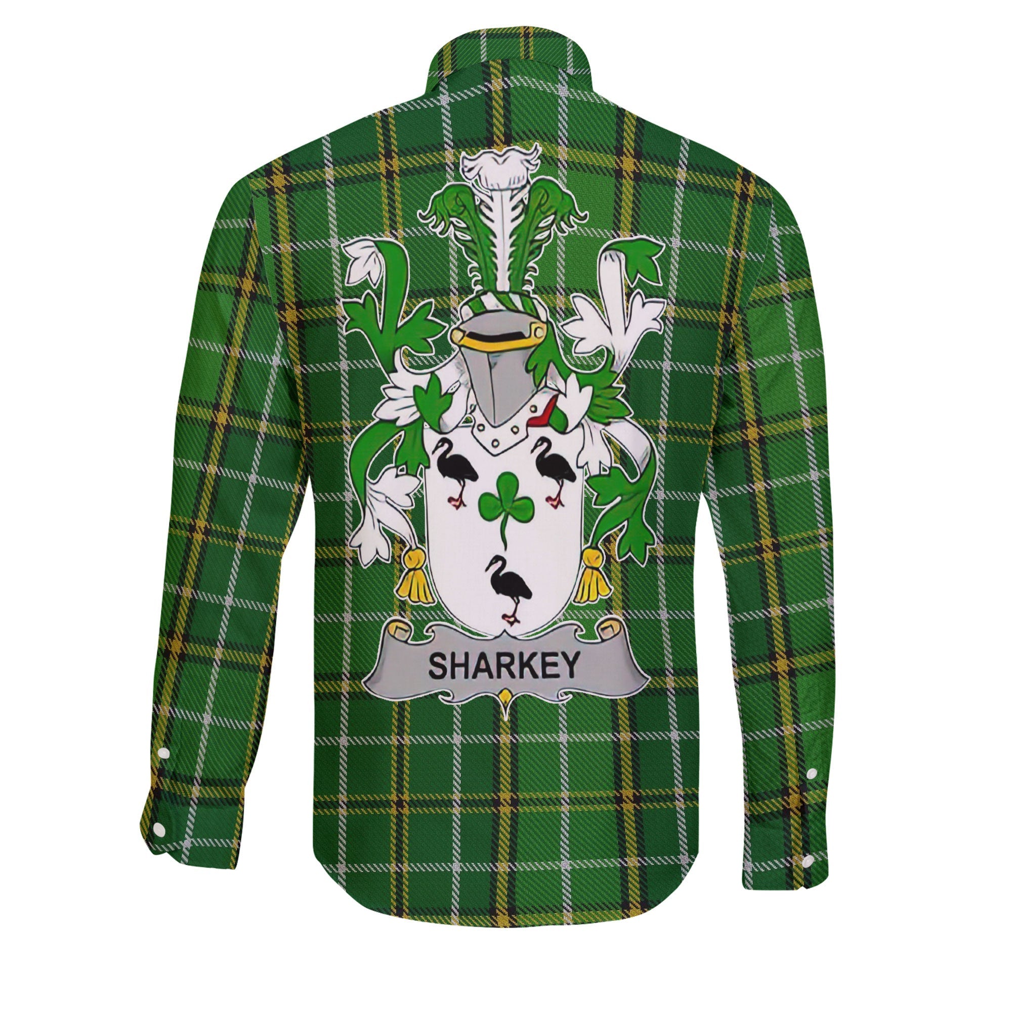 Sharkey or O Sharkey Long Sleeve Button Shirts Crest And National Plaid Style