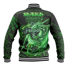 Shaughnessy or O Shaughnessy Baseball Jackets Celtic Cross And Dragon Style