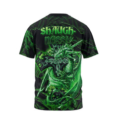 Shaughnessy or O Shaughnessy T-Shirts Celtic Cross And Dragon Style