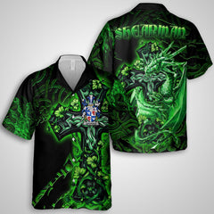 Shearman Hawaiian Shirts Celtic Cross And Dragon Style