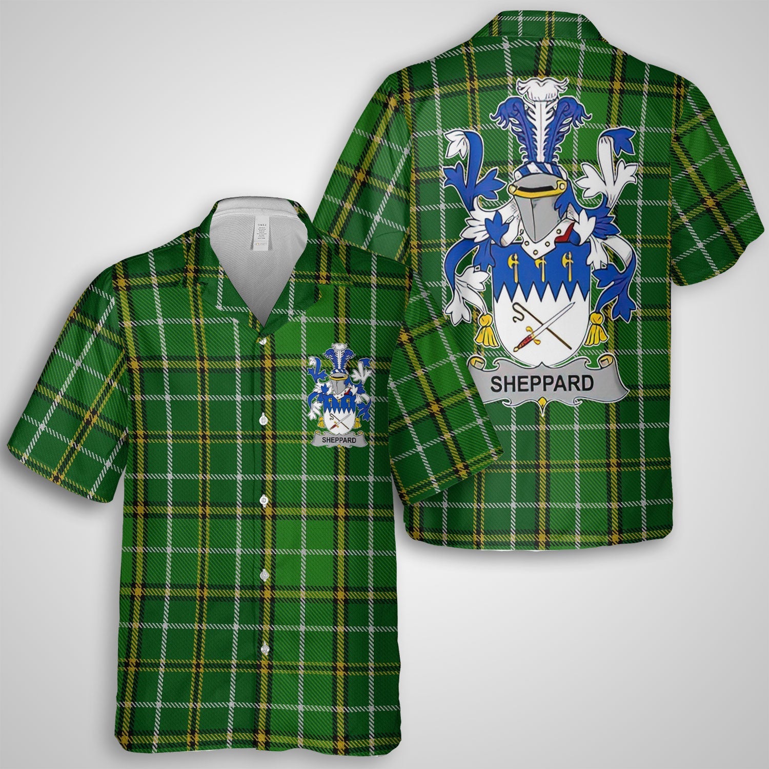 Sheppard Hawaiian Shirts Crest And National Plaid Style