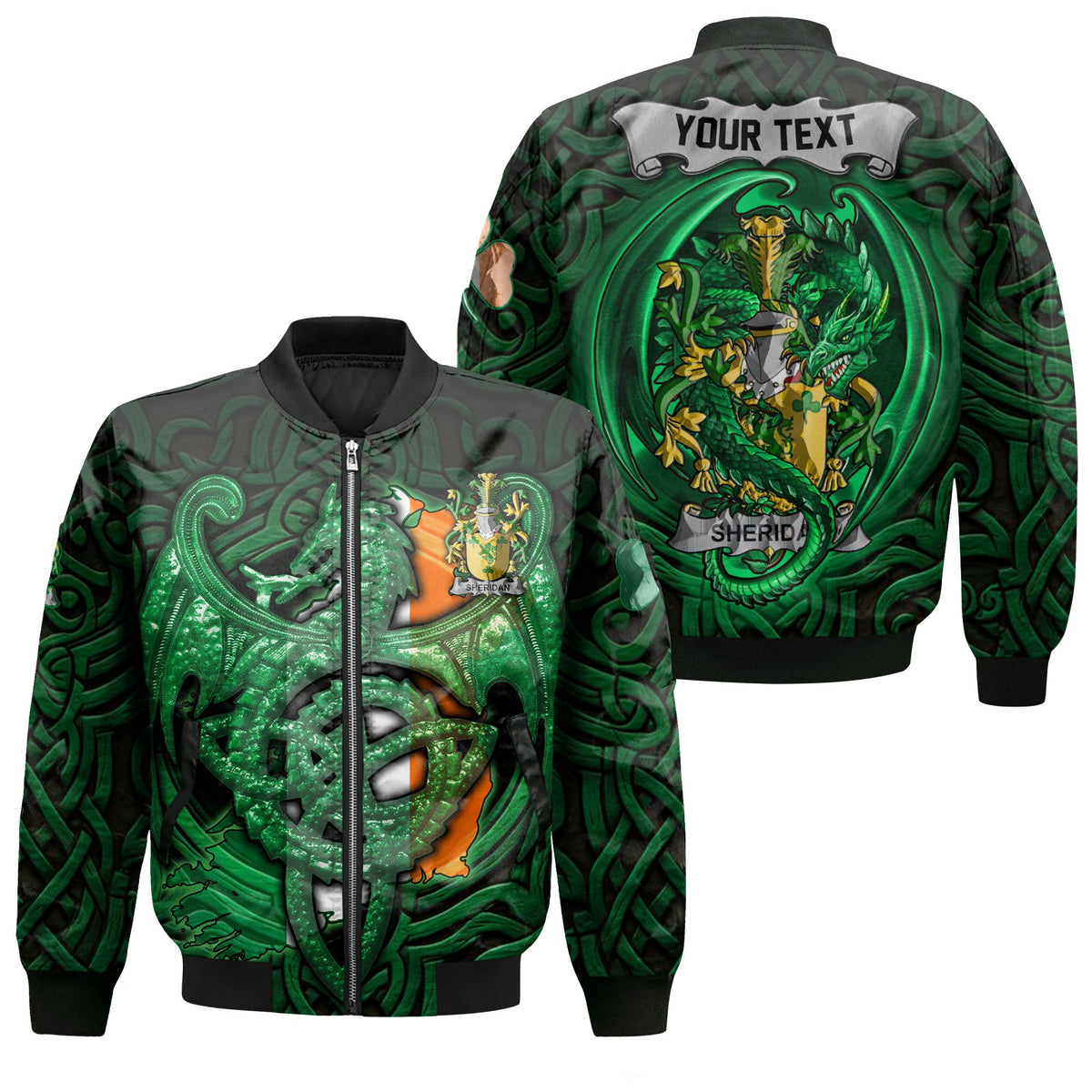 Sheridan Bomber Jackets The Green Dragon Of Ireland Style