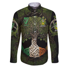 Skereth or Skerret Long Sleeve Button Shirts Ireland Is My Root Style