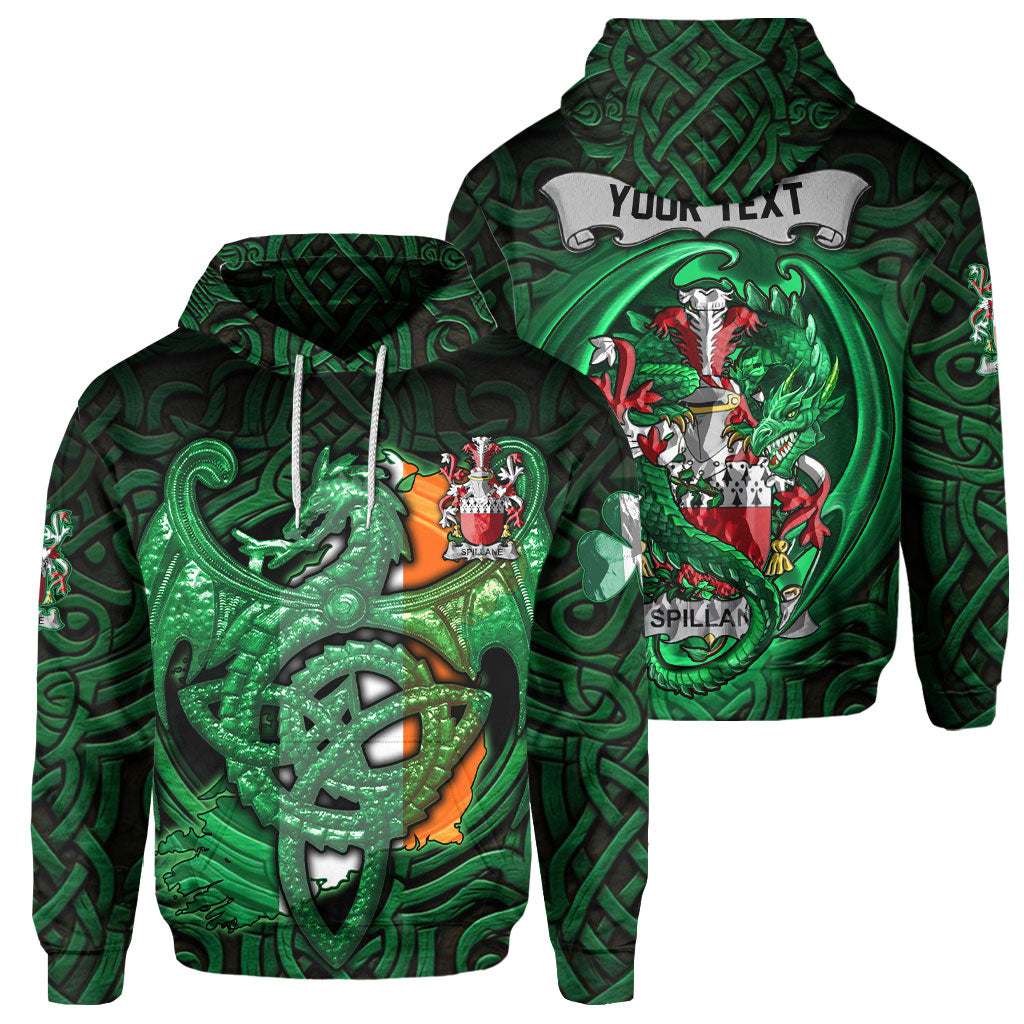 Spillane or O Spillane Hoodies The Green Dragon Of Ireland Style