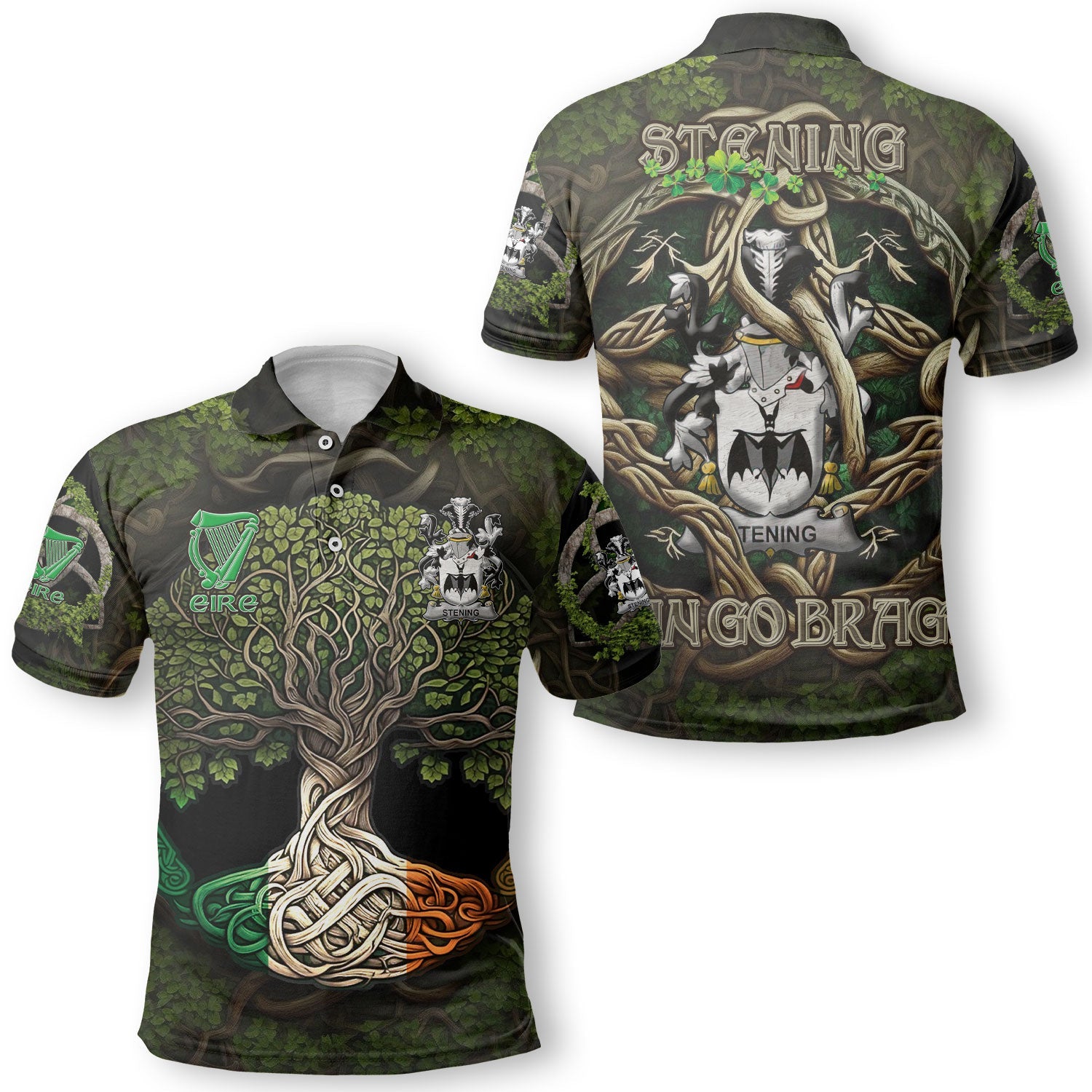 Stening Polo Shirts Ireland Is My Root Style