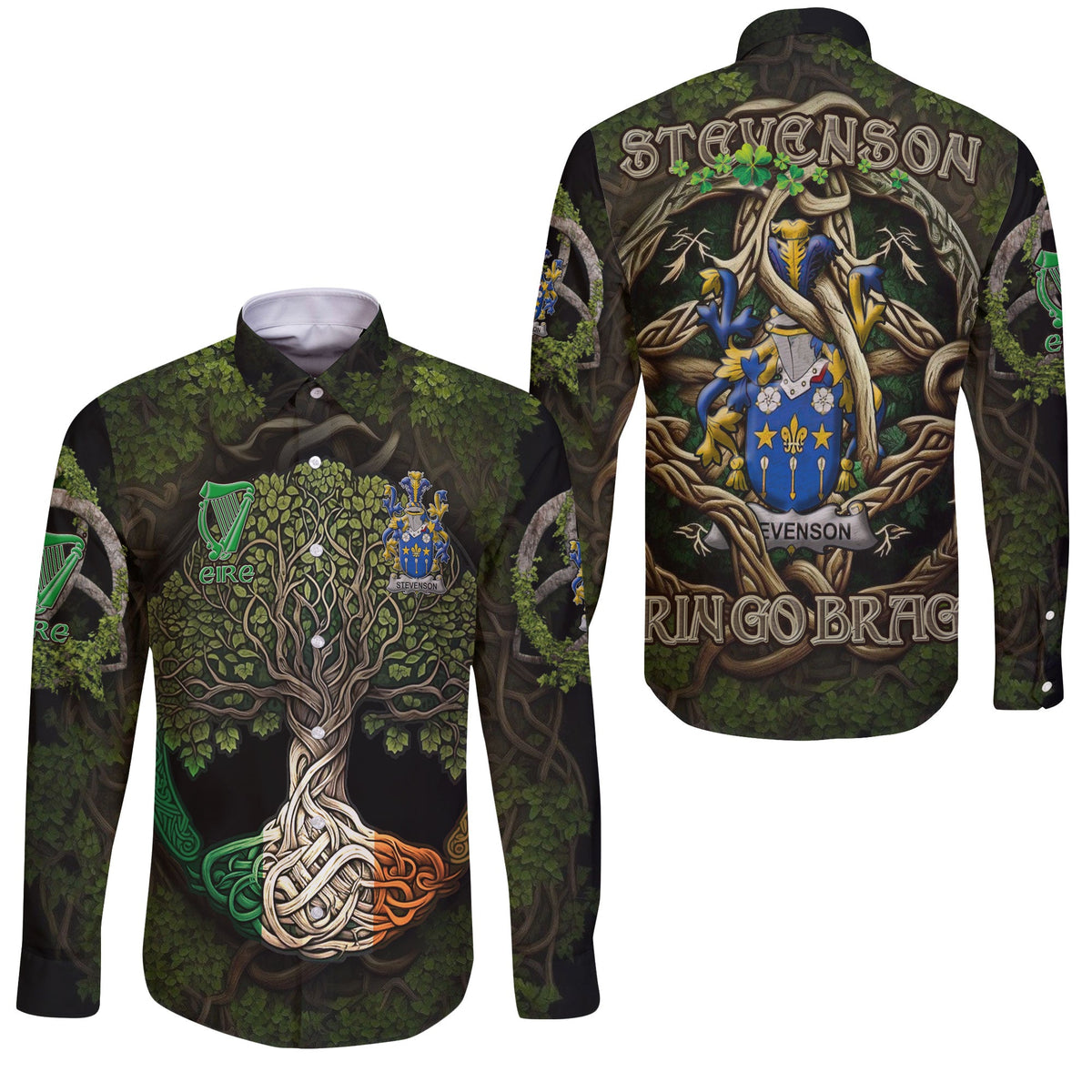 Stevenson Long Sleeve Button Shirts Ireland Is My Root Style