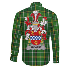 Stewart Long Sleeve Button Shirts Crest And National Plaid Style