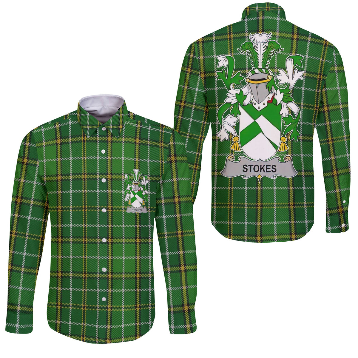 Stokes Long Sleeve Button Shirts Crest And National Plaid Style