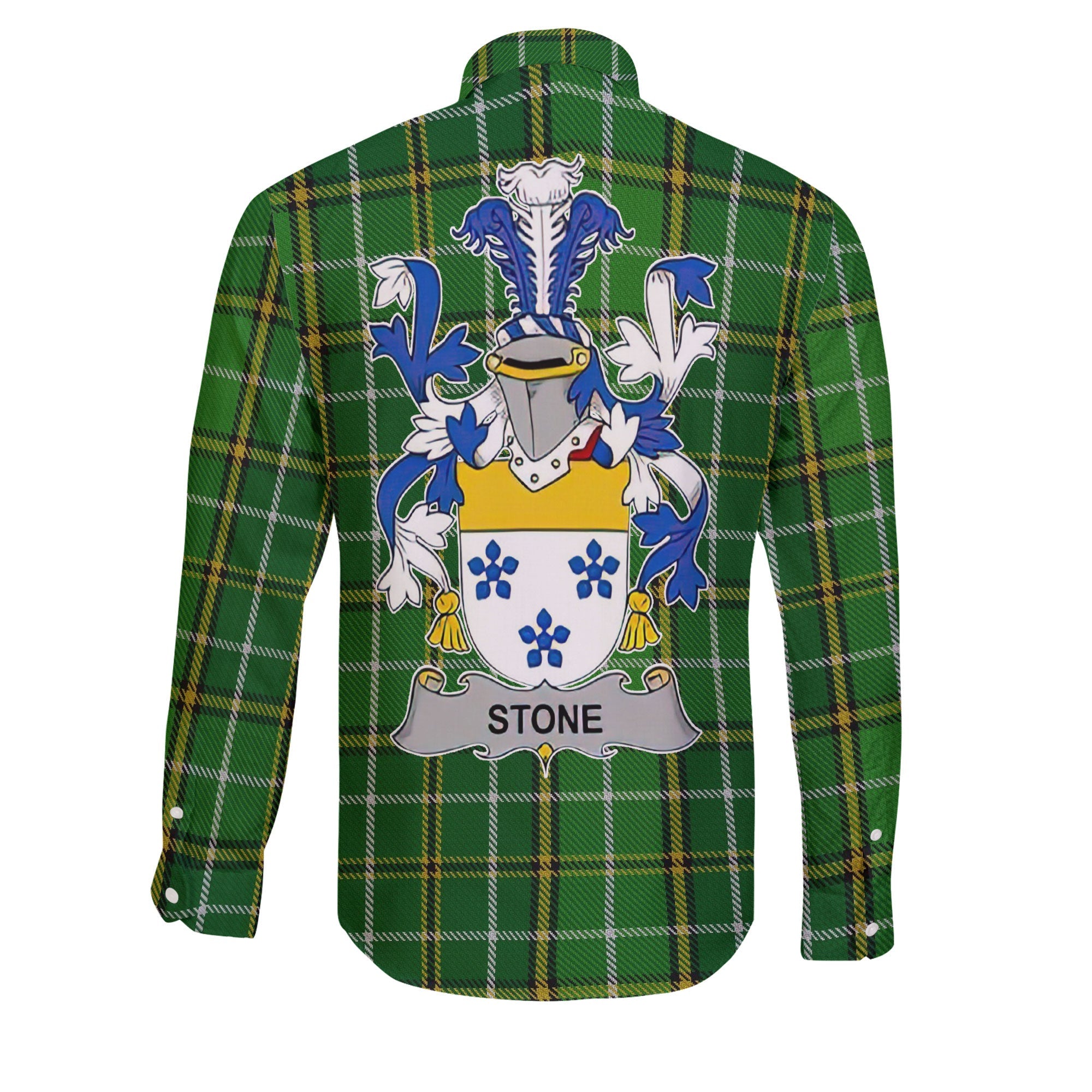 Stone Long Sleeve Button Shirts Crest And National Plaid Style