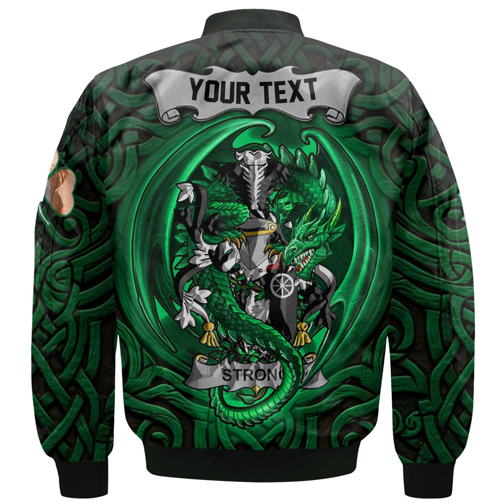 Strong Bomber Jackets The Green Dragon Of Ireland Style