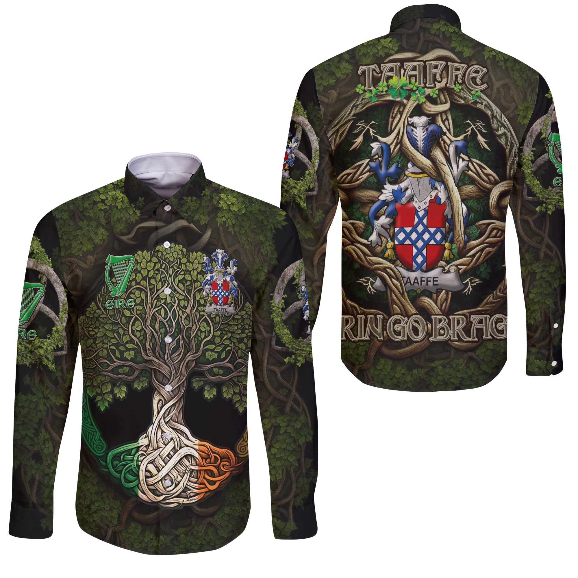 Taaffe Long Sleeve Button Shirts Ireland Is My Root Style